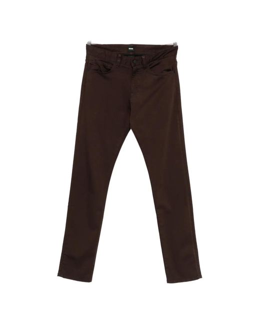 Boss Black Delaware Slim-Fit Five-Pocket Trousers for men