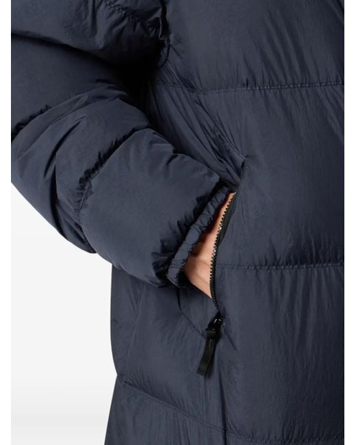Stone Island Blue Garment Dyed Crinkle Reps Ny Recycled Nylon Short Parka for men