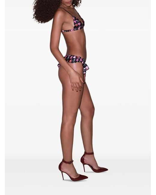 Fleur du Mal Red Luxe Flutter Thong
