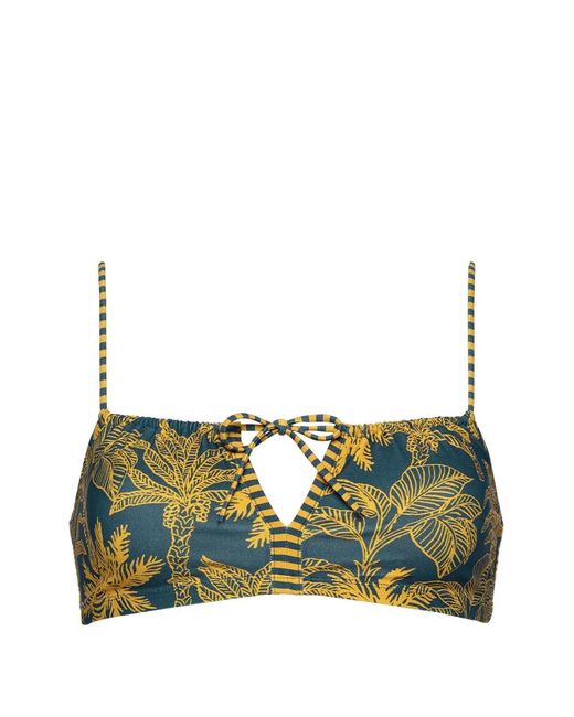 Eres Green Rêve Botanical-Print Bikini Top