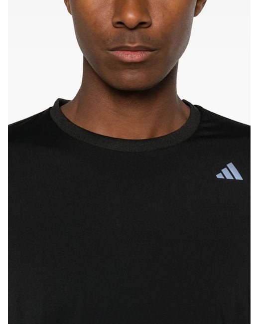 Adidas Black X Entire Studios Logo-Print Long-Sleeve T-Shirt for men