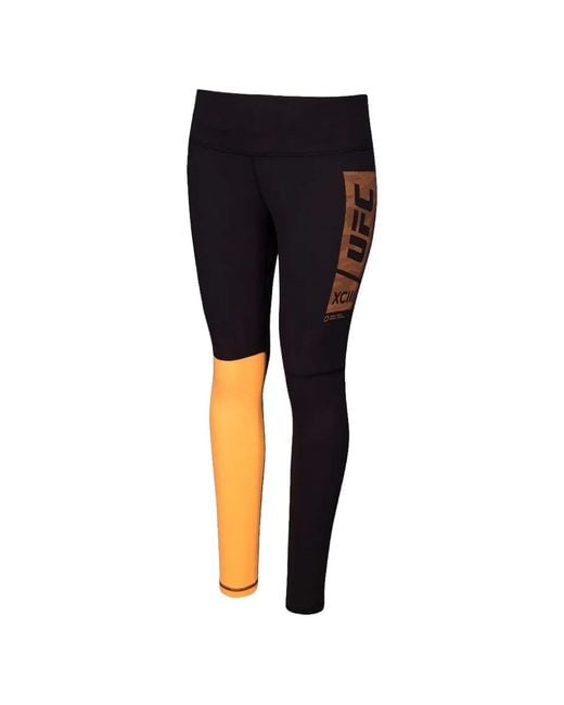 Reebok Blue Ufc Logo-Print Compression Leggings