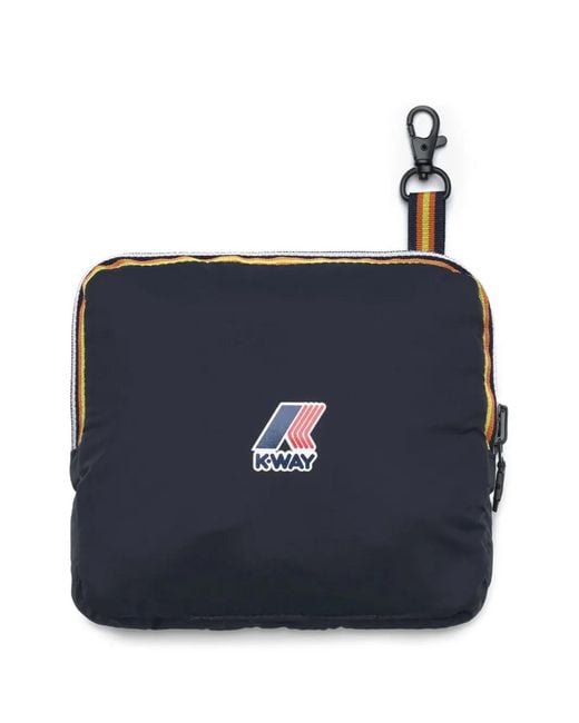 K-Way Blue Logo-Detail Backpack