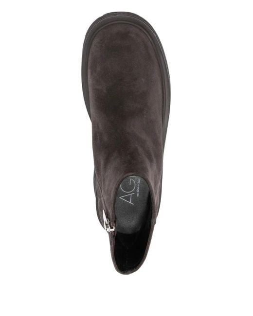 Agl Attilio Giusti Leombruni Black 75Mm Suede Boots