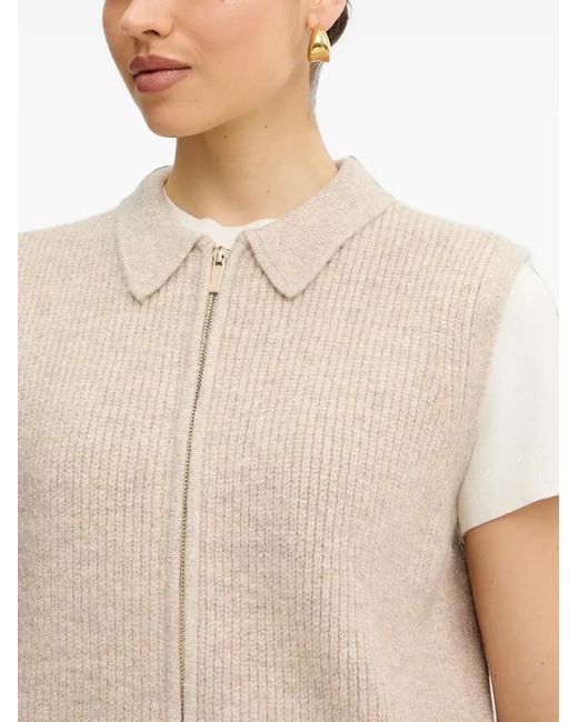 Morgan White Zip Pocket Cardigan