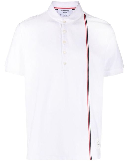 Thom Browne Poloshirt mit RWB-Streifen in White für Herren