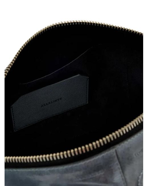 AllSaints Blue Sac Porté Épaule Jean Rey À Zips Multiples