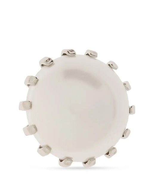 Marni Brown Faux-Pearl Embellished Earrings