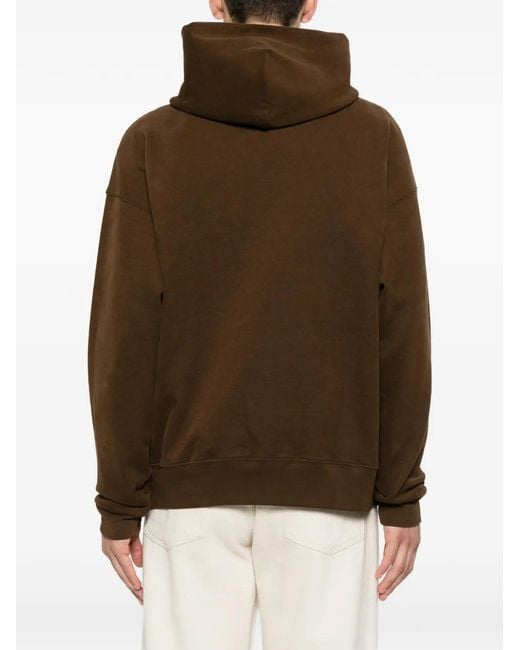 Sandro Brown Oversized-Fit Drawstring Hoodie for men