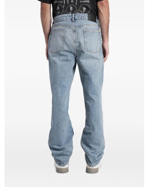 Represent Blue Heaton Logo-Patch Jeans for men