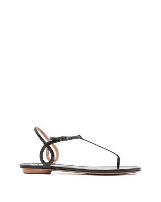 Aquazzura White Buckle-Fastening Sandals
