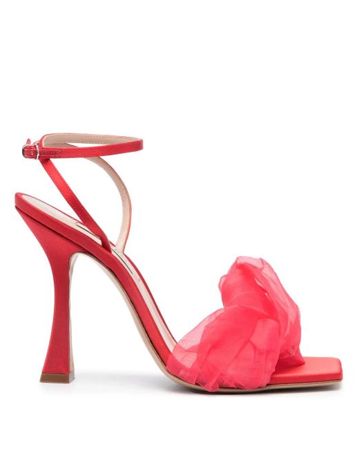 Casadei Pink Geraldine Helen Satin Sandals