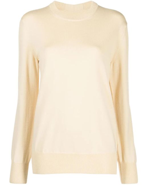 Jil Sander Natural Midweight Wool Crew-Neck Sweater