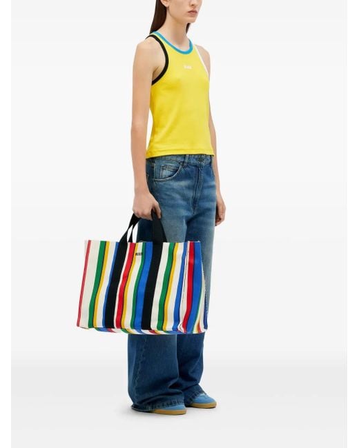MSGM Blue Wide-Leg Jeans