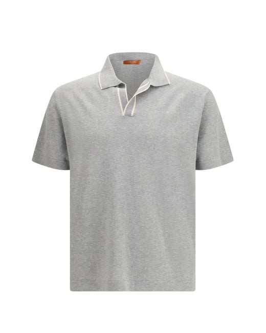Polo Taglio Regular di Cruna in Gray da Uomo