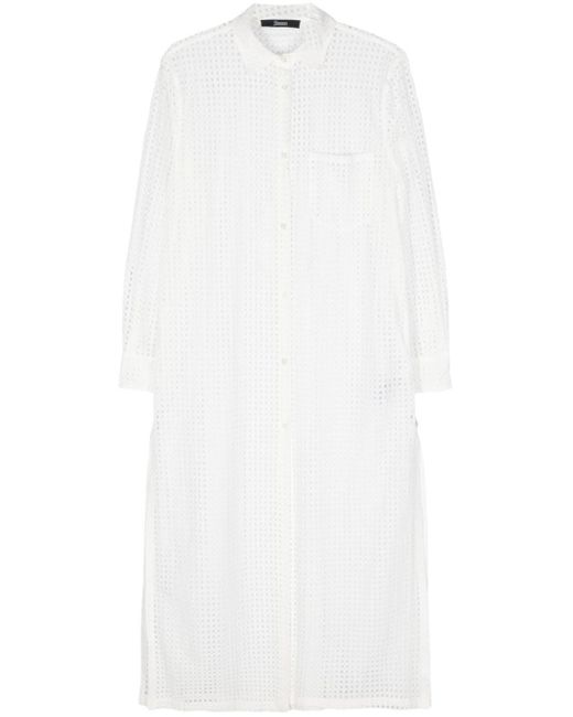 Robe-chemise longue en dentelle Herno en coloris White