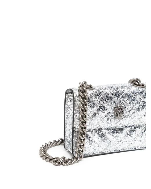 Kurt Geiger Gray Kensington Quilted Wallet-On-Chain