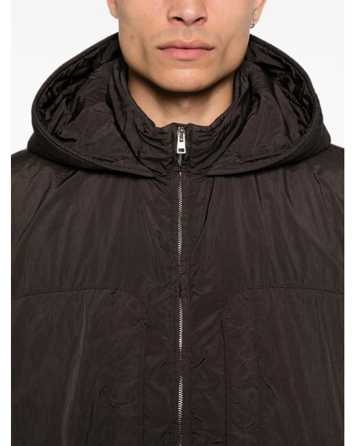 RANRA Brown Hooded Zip-Up Jacket for men