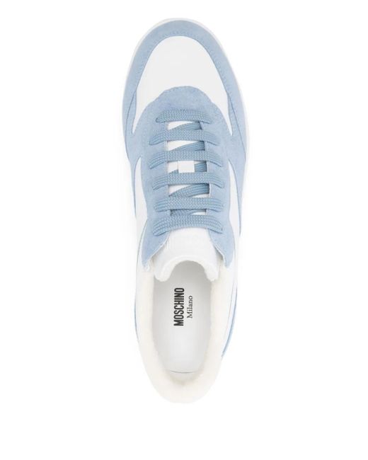 Moschino Blue Cornflower Lace-Up Sneakers for men