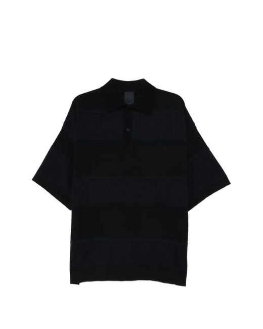 Juun.J Black Polo À Rayures for men