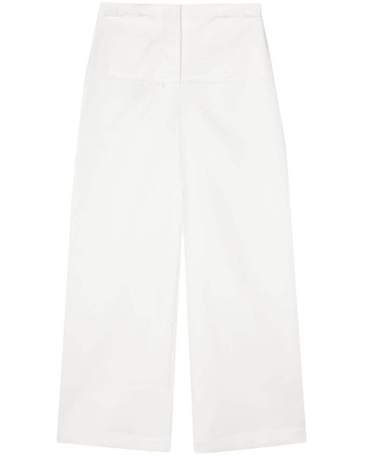 Litkovskaya White Cotton Straight-leg Trousers