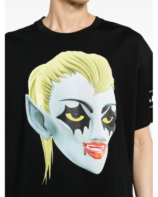 Haculla Black Helga Graphic-Print T-Shirt for men