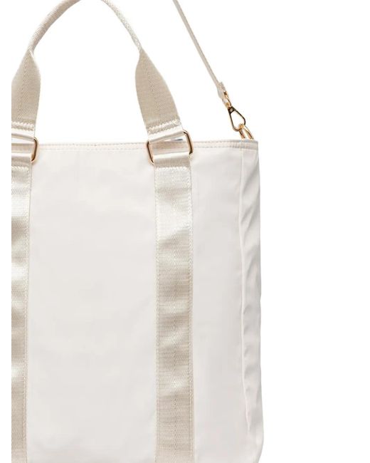 Blauer White Logo-Patch Tote Bag