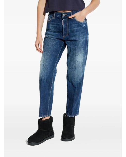 DSquared² Blue Distressed-Effect Jeans