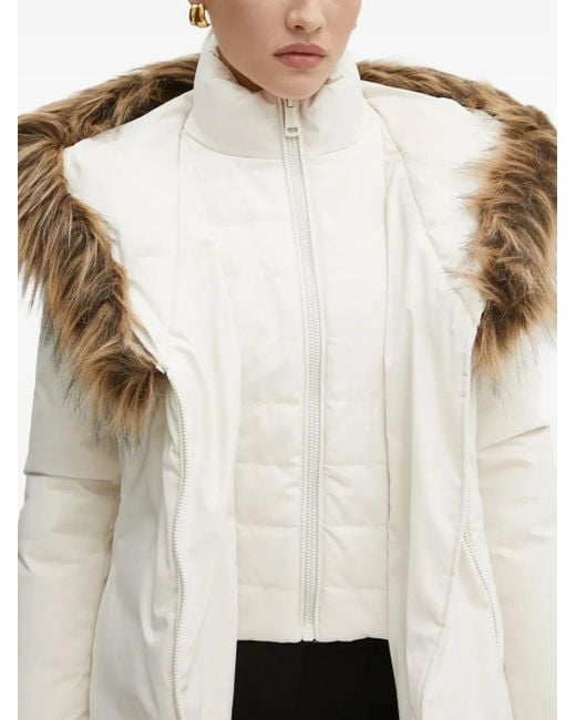 Guess フーデッド エコファージャケット Natural