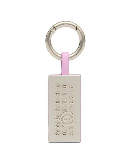 MM6 by Maison Margiela White Numeric Charm Keyring
