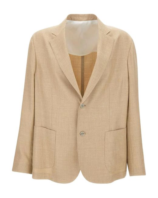 Barba Napoli Natural Single-Breasted Blazer for men