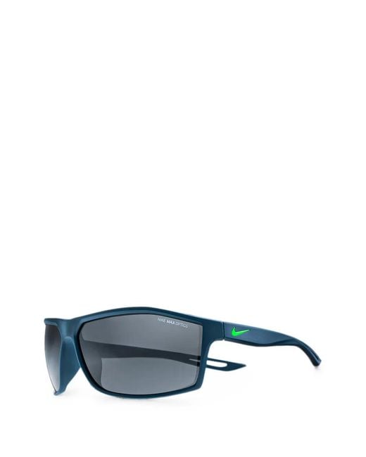Nike Blue Geometric-Frame Sunglasses for men