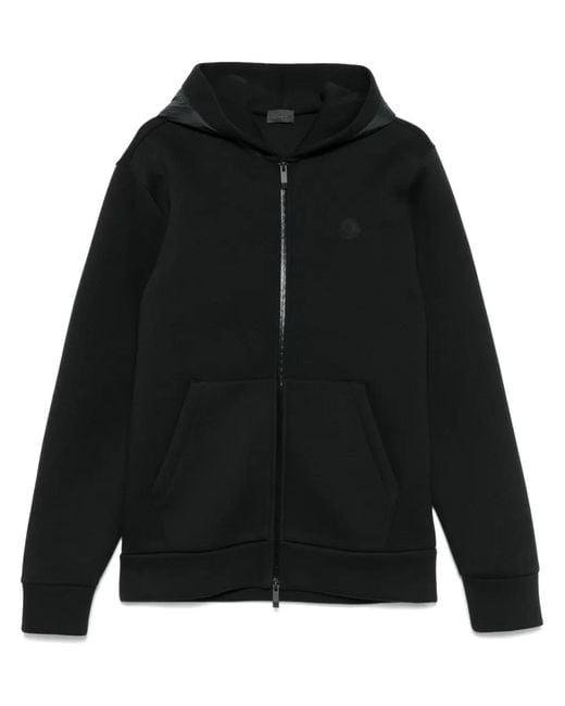 Moncler Black Zip-Up Hoodie for men