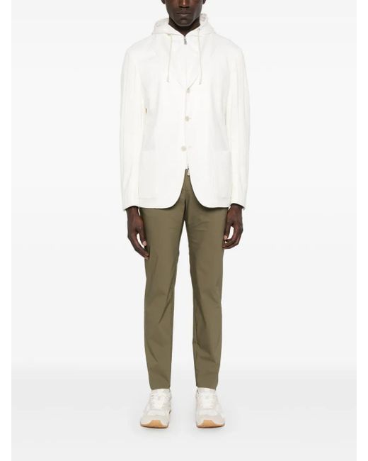 Incotex Green Elastic-Band Chinos for men