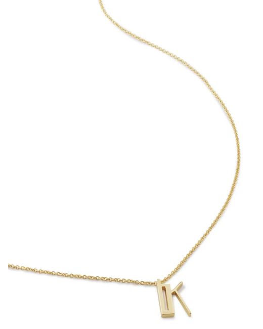 Monica Vinader Metallic Alphabet K Pendant Necklace