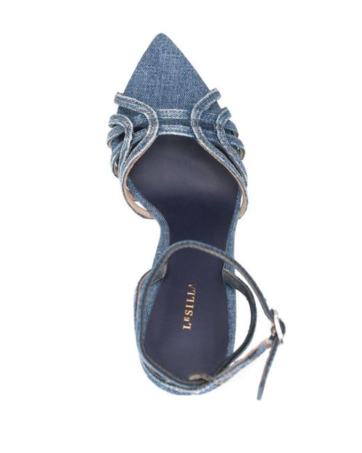 Le Silla Blue Bella 120mm Denim Sandals