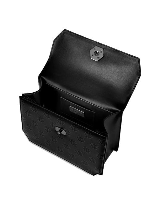 Philipp Plein Black Kleine Superheroine Schultertasche
