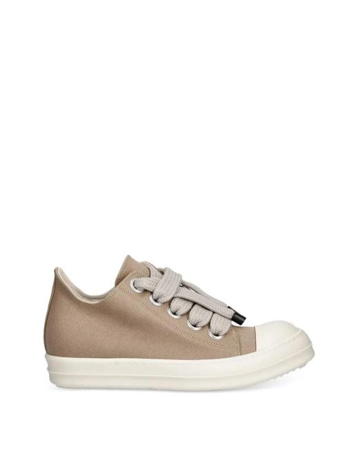 Rick Owens White Lace-Up Sneakers for men