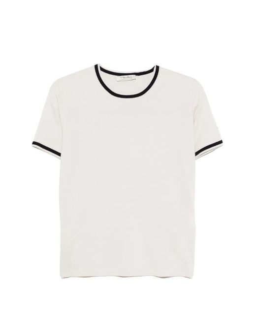 Max Mara White 'Max Mara Elegant Wool Top For