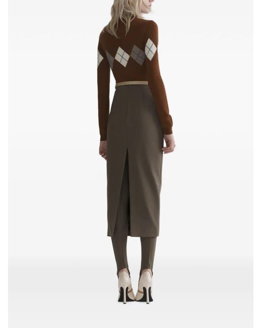 Mugler Brown Argile Top