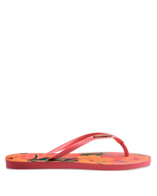 Havaianas Red Tropical Flip-Flops