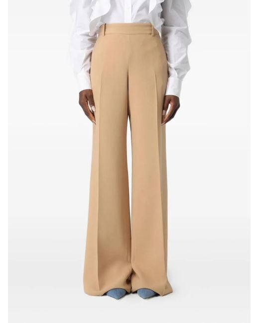 Ermanno Scervino Natural Wide-Leg Trousers