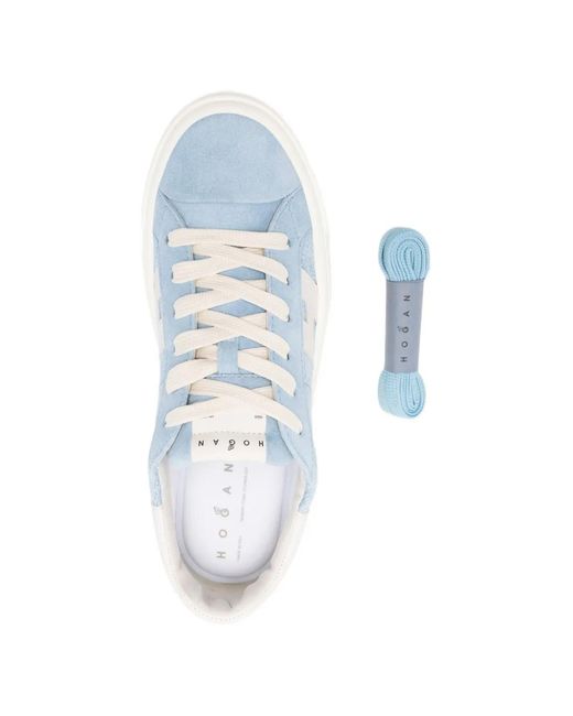 Hogan Blue H705 Lace-Up Sneakers