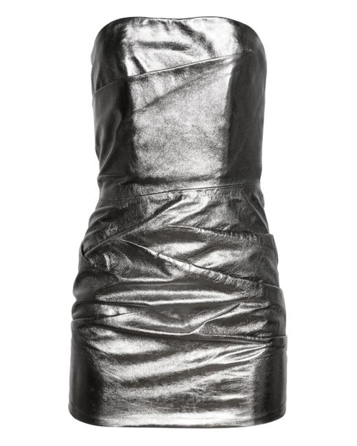 The Attico Black Mirror Mini Dress
