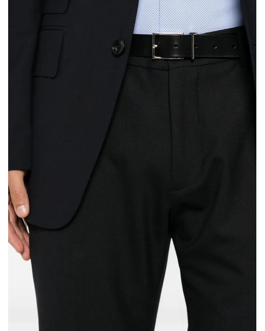 Berwich Black Pantalon Droit À Plis Marqués for men
