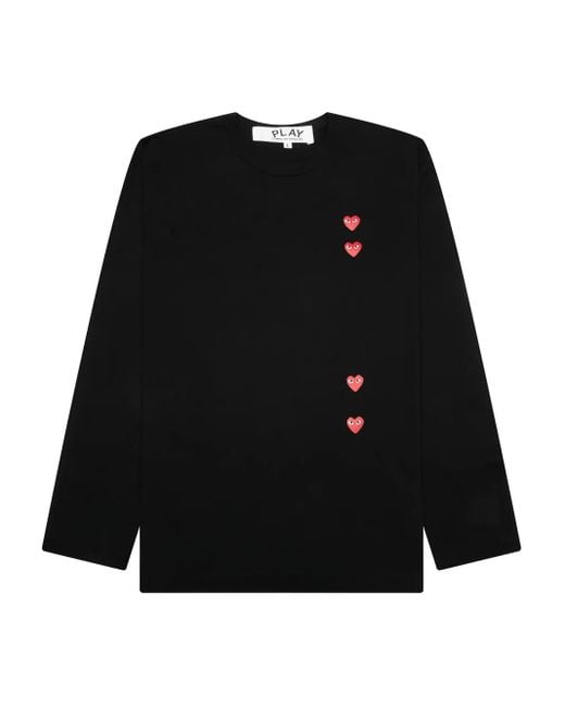 COMME DES GARÇONS PLAY Black Heart Detail Long Sleeve Sweater