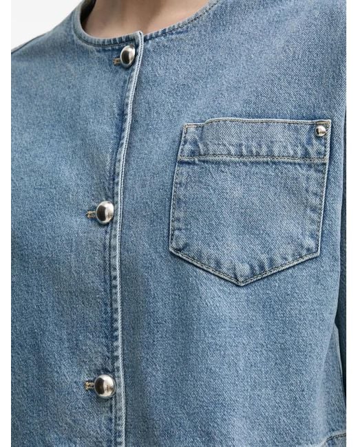 Ouí Blue Pocket Buttoned Jacket