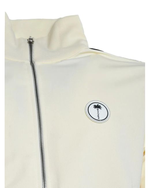 Palm Angels White Logo-Patch Track Jacket for men