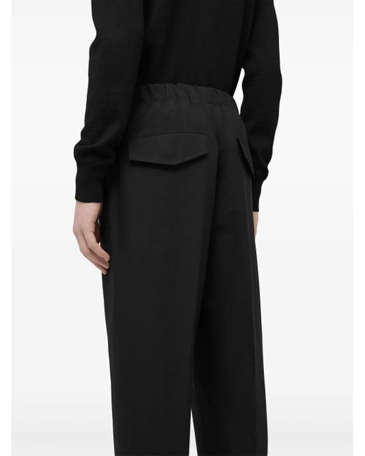 Jil Sander Katoenen Broek Met Elastische Tailleband in het Black voor heren