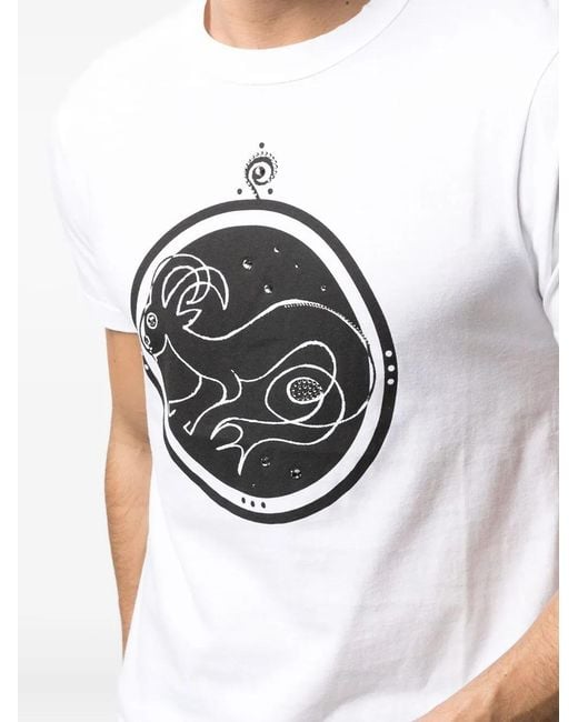 Swarovski White Capricorn Cotton T-Shirt
